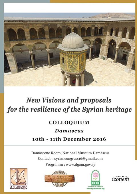 "New Visions and Proposals for the Resilience of the Syrian Heritage" Damaszkusz