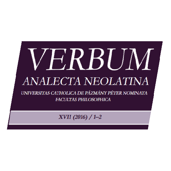 Megjelent a VERBUM Analecta Neolatina 2016-os száma