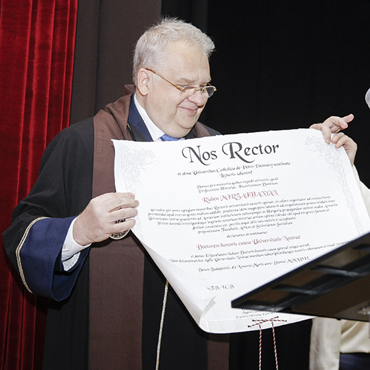 Dr. Ruben Mirzakhanyan Awarded Honorary Doctorate by Pázmány Péter Catholic University