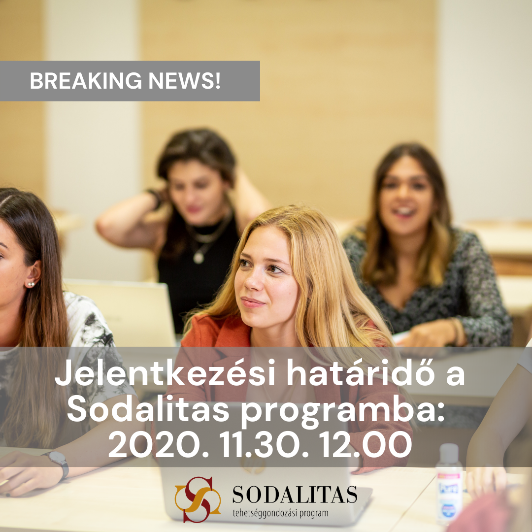 Jelentkezési határidő a Sodalitas programba