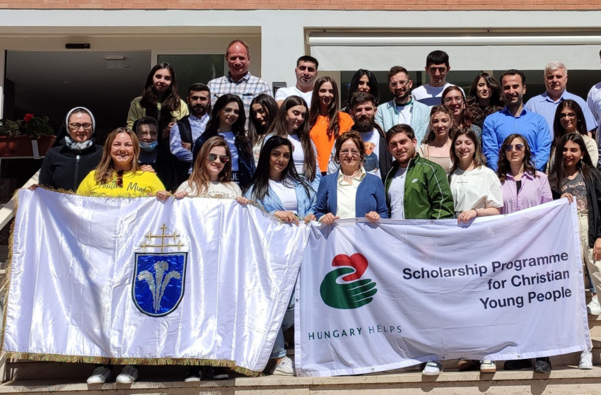25 pázmányos örmény diák járt Rómában tanulmányúton a Hungary Helps Program támogatásával