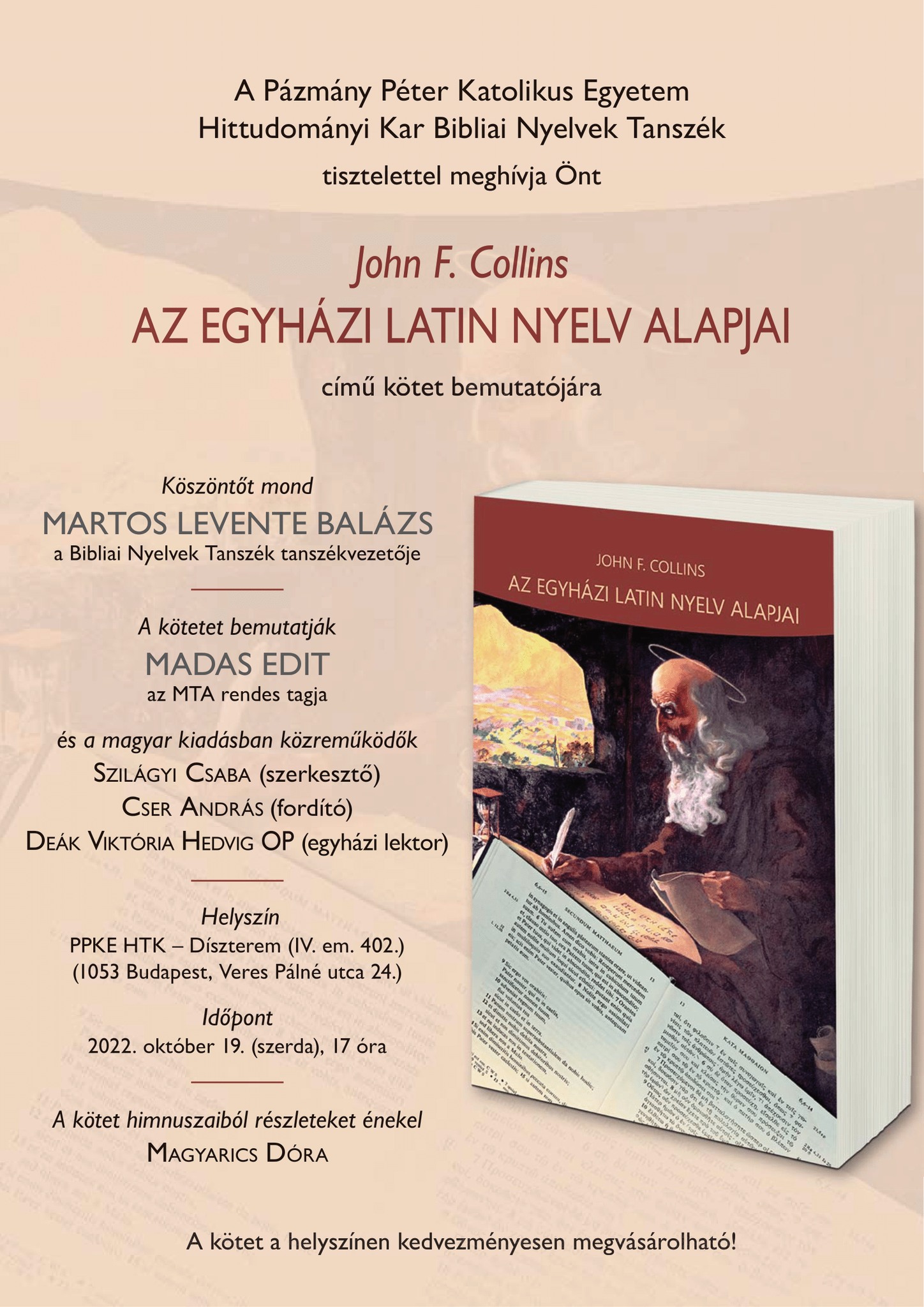 Könyvbemutató: Az egyházi latin nyelv alapjai
