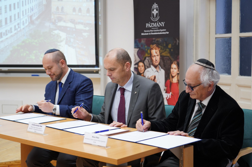 Két zsidó szervezettel kötött együttműködési megállapodást a Pázmány BTK