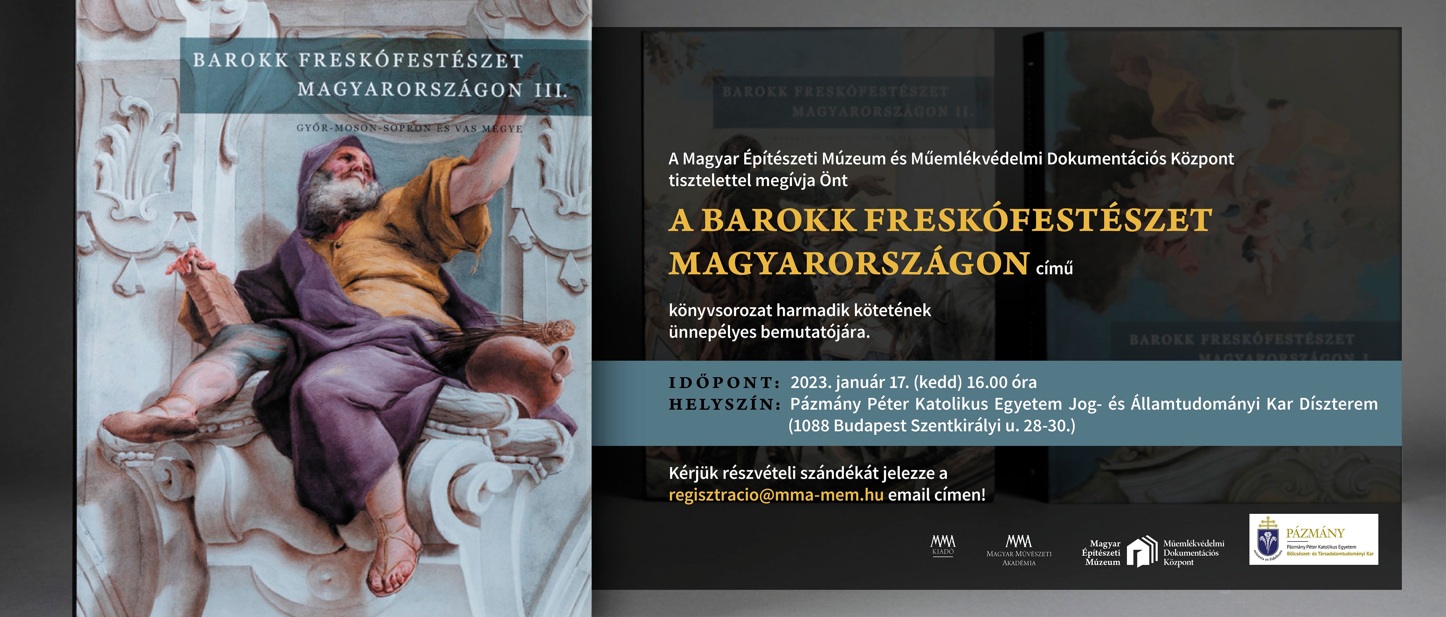 A barokk freskófestészet Magyarországon – könyvbemutató