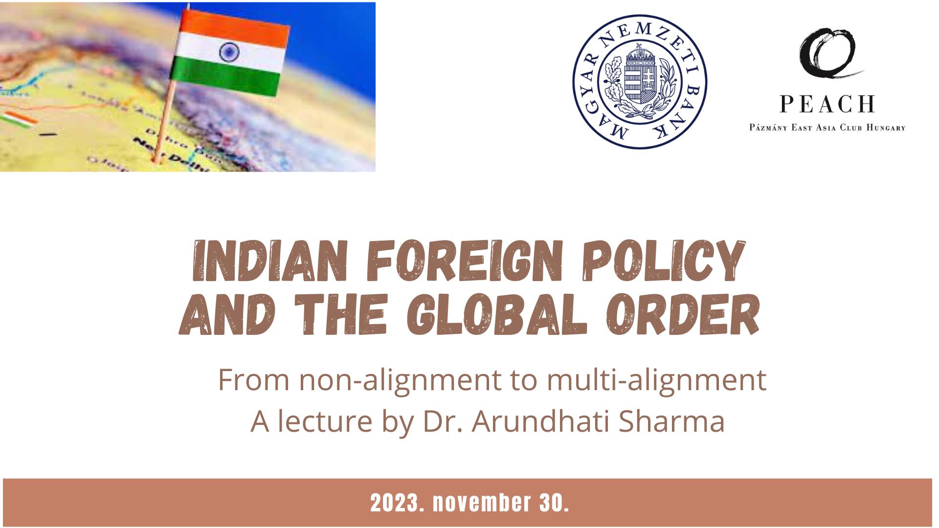 Online PEACH workshop az indiai külpolitikáról