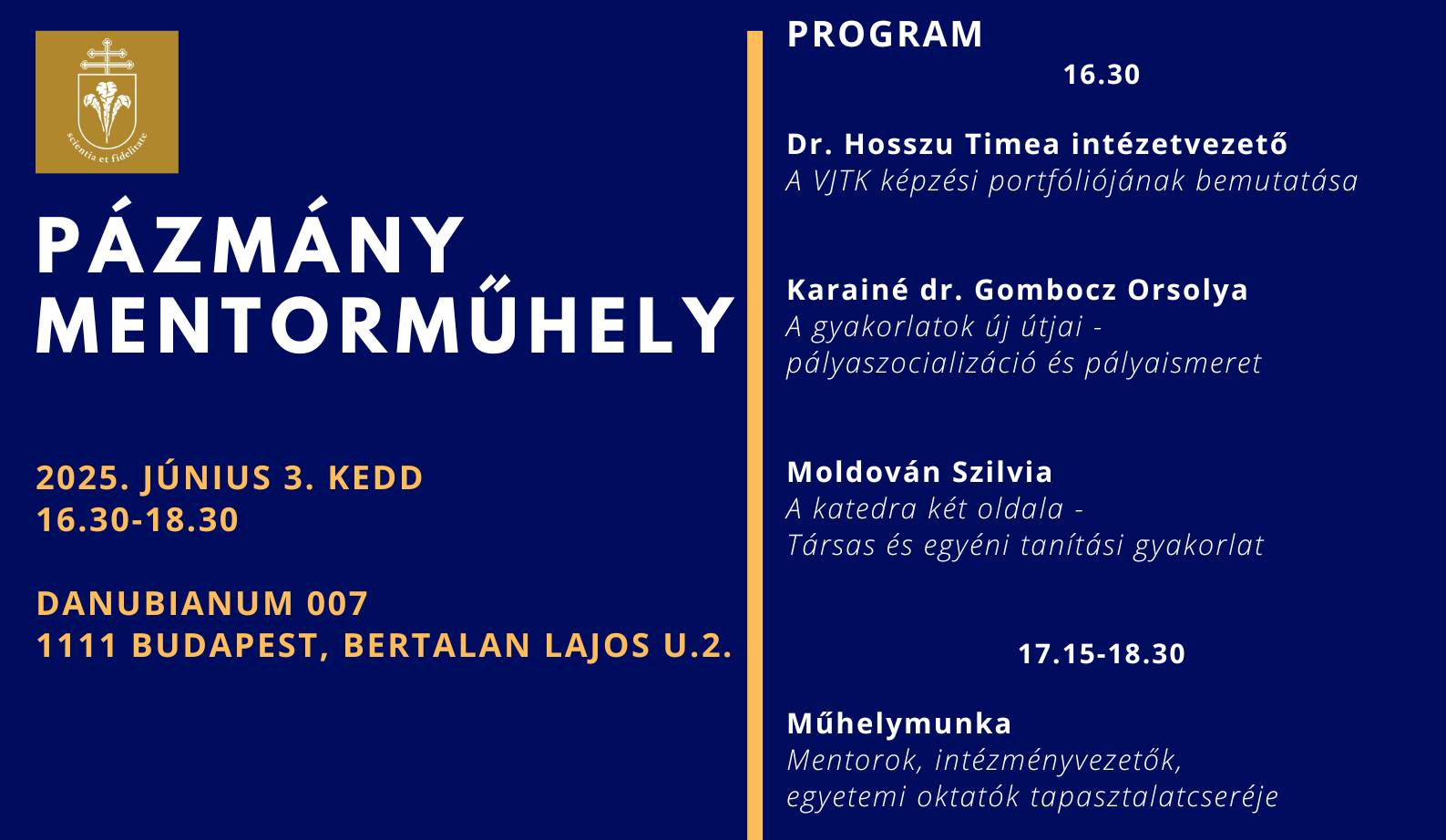 Mentorműhelyt rendez a Vitéz János Tanárképző Központ