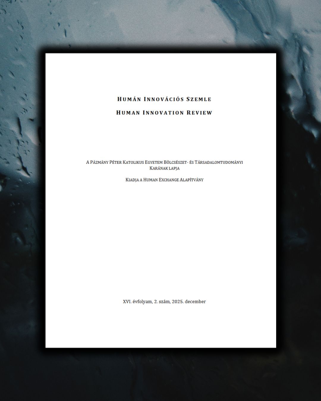 Megjelent a Humán Innovációs Szemle 2025/2. száma