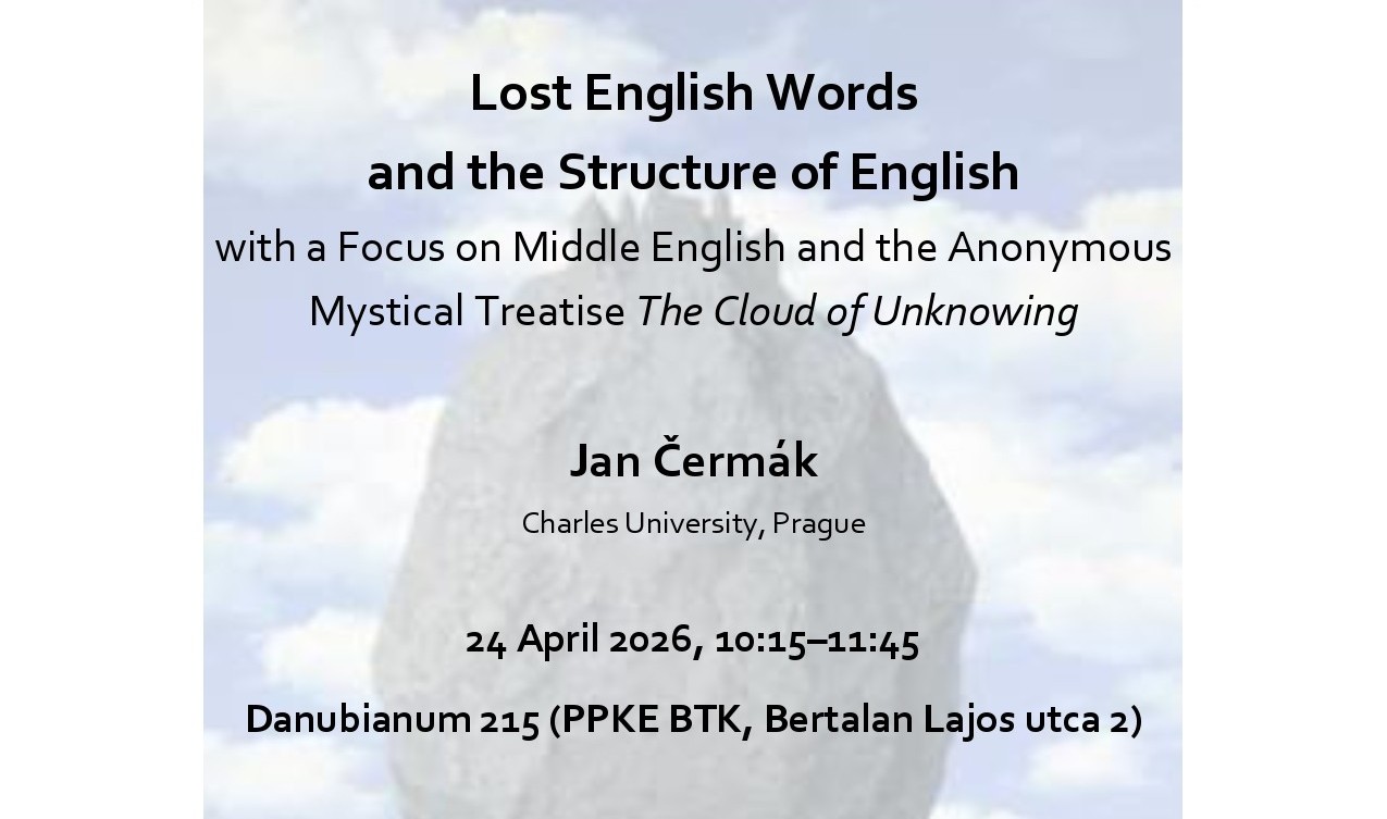 Jan Čermák vendégelőadása az Angol-Amerikai Intézetben