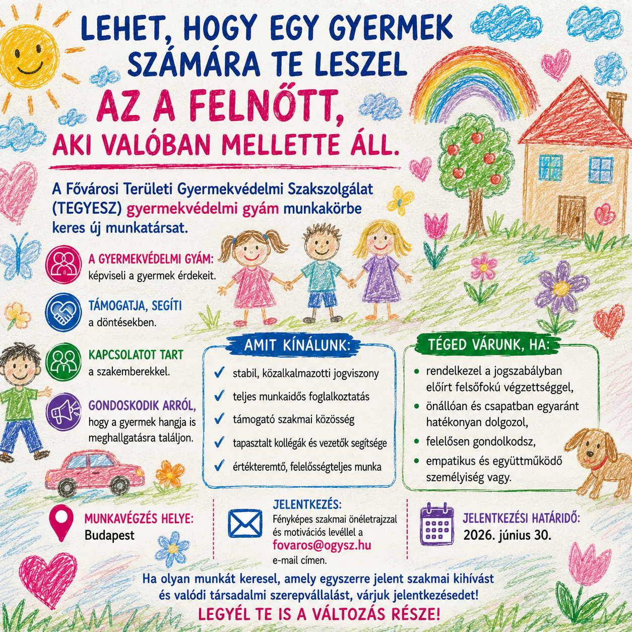 Gyermekvédelmi gyám álláslehetőség