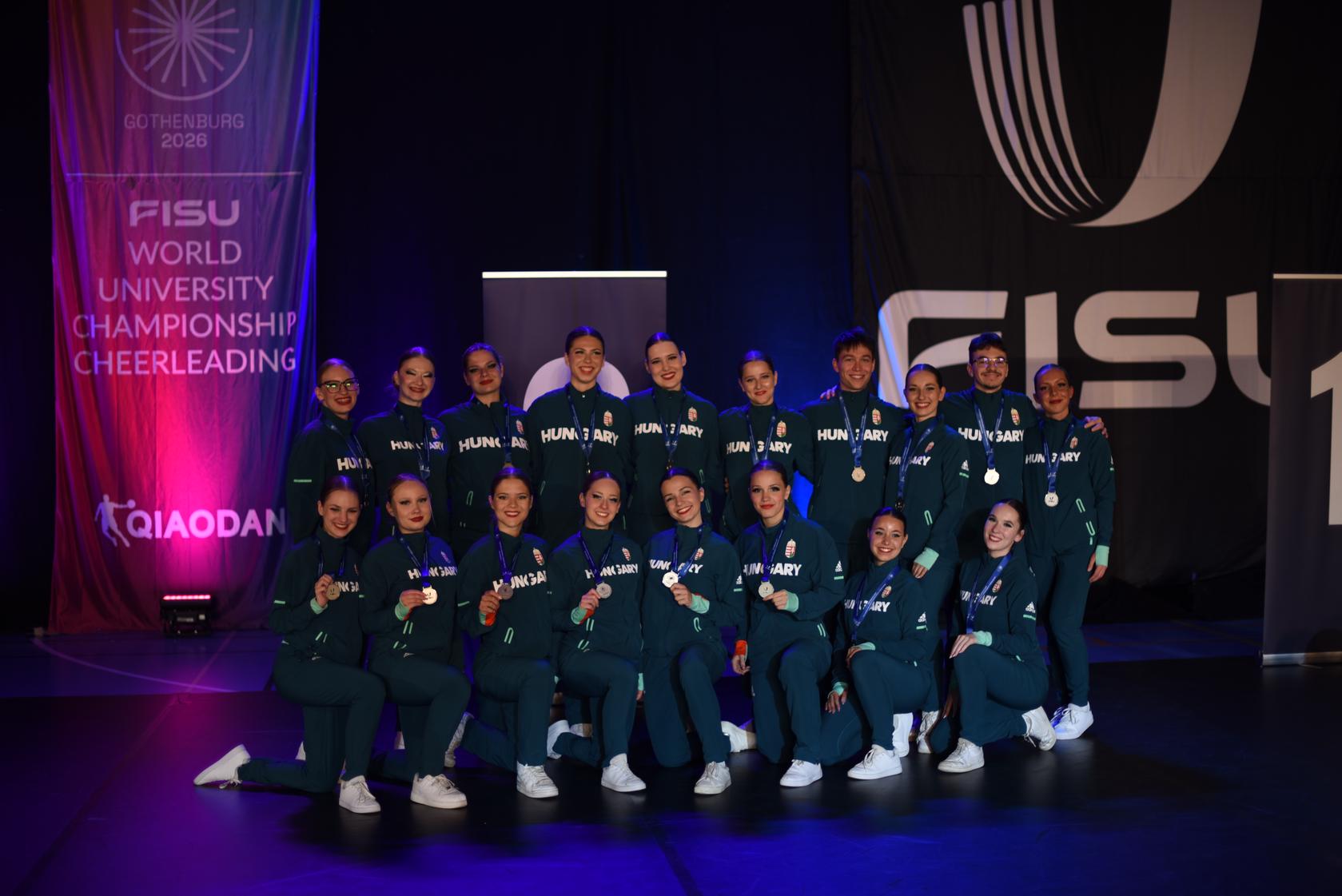 A PTE csapata ezüstérmet szerzett az idei Cheerleading Egyetemi Világbajnokságon